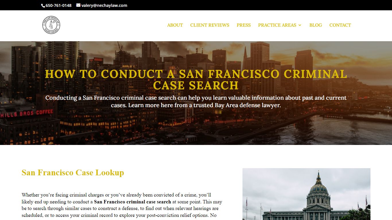 San Francisco Criminal Case Search - Valery Nechay Law